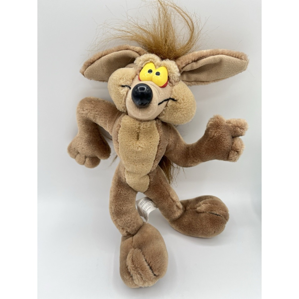 1998 Looney Tunes Wile E Coyote 10" Plush Road Runner Warner Bros Vintage